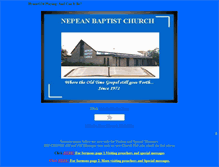 Tablet Screenshot of nepeanbaptistoz.witnesstoday.org